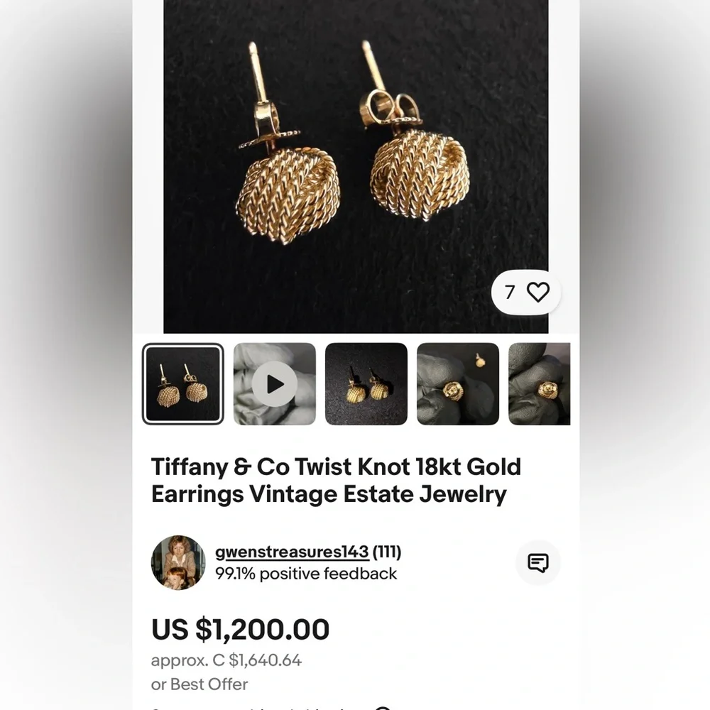 ❌SOLD — DO NOT BUY❌Tiffany & Co. Earrings - Picture 9 of 10